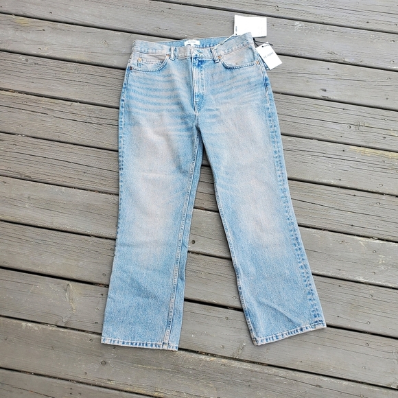 RE/Done 70s Tinted Blush Loose Flare High Rise Waisted Mom Jeans 31 - Picture 2 of 9